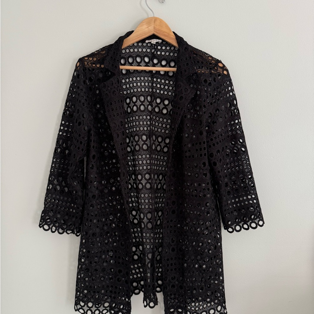 Adore Black Lace Cardigan